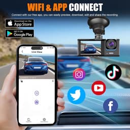 Autocamera - Rijrecorder - Veilige Rit - Met Nachtzicht - 1080P HD - Zwart — thumbnail 2