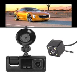 Auto Camera - Rijrecorder - Veiliger Rijden - 3-kanaals HD - 2 inch scherm - Zwart — thumbnail 5