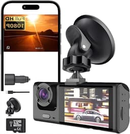 Dubbele Dashcam - Auto Camera - Veilige Ritten - Full HD Nachtzicht - 32 GB Inclusief - Zwart — thumbnail 1