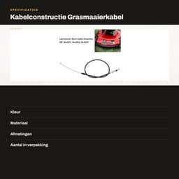 Kabelconstructie 99-6837 - Duurzame Grasmaaierkabel - Geschikt voor Modellen 71221/71223/71225 - Slijtvaste Materialen - Hoge Prestaties - Nauwkeurige Compatibiliteit — thumbnail 2