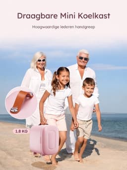 NIVA® Mini Koelkast - 5L Capaciteit - Skincare Koelkast - Minibar - Roze - 29cm x 20cm x 27cm — thumbnail 5