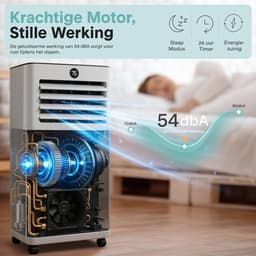 Mobiele Airco - Draagbare Airco - Ruimte Klimaat Regelen - 4-in-1 Functionaliteit - 28 m² - Wit — thumbnail 3