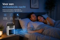 Mobiele Airco Zonder Afvoer - Mobiele Airco Zonder Slang - Compact En Zuinig - Ideaal Voor Koeling In Slaapkamers Of Kleine Kantoren — thumbnail 3