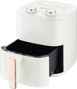 Witte airfryer van 6 liter met 7 menu-opties instelbare timer en temperatuurregeling en een frituurmand van roestvrij staal met antiaanbaklaag — thumbnail 5