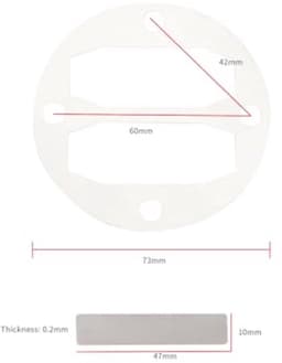 4 sets luchtcompressorkop aluminium pakking membraanventiel inclusief 73 mm aluminium pakking 10x47 mm klepstuk compatibel met centrale pneumatische compressoronderdelen — thumbnail 2