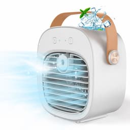 Mobiele Airconditioner, Draagbare Luchtkoeler met watertank, Verdampingskoelventilator, Airconditioner Zonder Afvoerslang, Persoonlijke Koelventilator voor Kamers & op de Camping — thumbnail 1