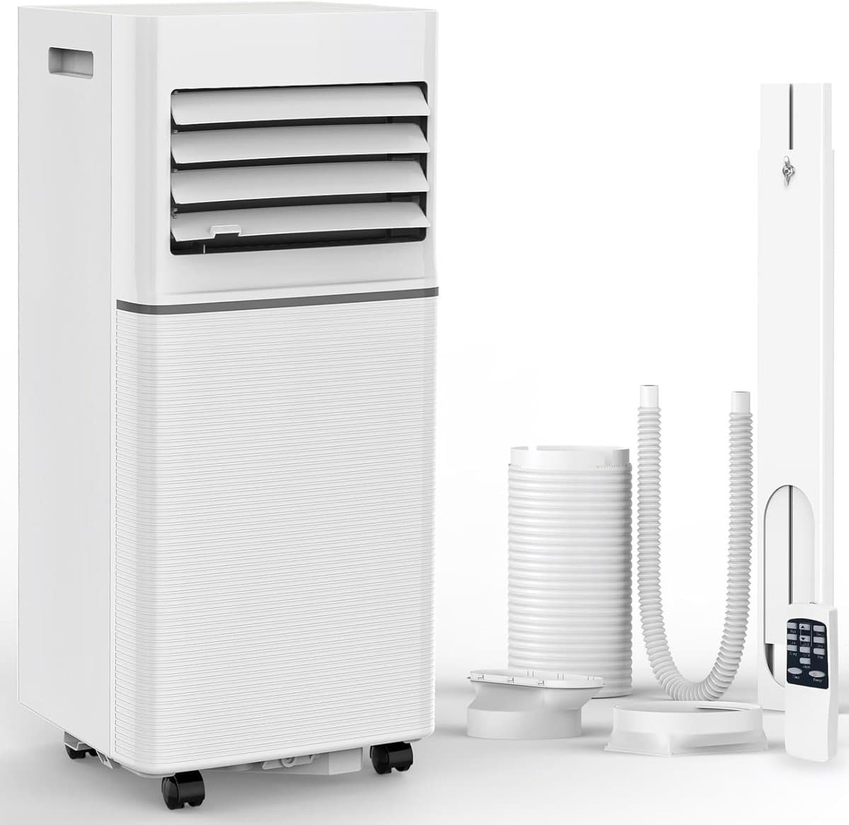 Mobiele Airco 10000 BTU – 4-in-1 Airconditioner – 48 dB – 75° Oscillatie – 24-uurs Timer – Wit — afbeelding 1