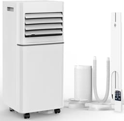 Mobiele Airco 10000 BTU – 4-in-1 Airconditioner – 48 dB – 75° Oscillatie – 24-uurs Timer – Wit — thumbnail 1