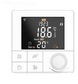 Slimme Thermostaat - Temperatuurregelaar - Vloerverwarming - Programmeerbaar - 86x86mm - Wit — thumbnail 1