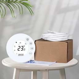 Slimme Thermostaat - Temperatuurregelaar - Verwarming Regelen - App Bediening - 8.6 x 8.6 cm - Wit — thumbnail 4
