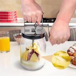 Boter Maker - Keuken Tool - Zelf Boter Maken - Handmatige Slinger - 1000ml of 1500ml - Transparant — thumbnail 2