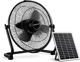 Lifero Vloer Ventilator met Zonnepaneel - Ventilatoren 3 Standen - Zonne-energie Vloerventilator - Koelventilator - Ventilatie — thumbnail 1
