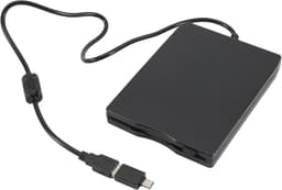 Externe Floppy Drive - Diskettestation Lezer - Oude Bestanden Lezen - USB A en C - Ultraslank Ontwerp - Zwart — thumbnail 1