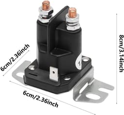 Grasmaaier Solenoïde - Startrelais Tractor - Motor Starten - 12V Universeel - 8.2 x 7.2 x 7.1 cm - Zwart — thumbnail 5