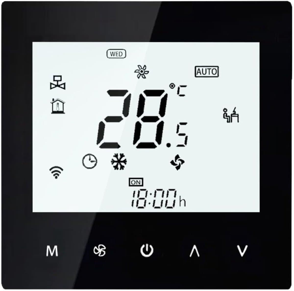 Slimme Thermostaat - Verwarming Controller - Energie Besparen - Spraakbesturing - 10 x 9 x 5 cm - Zwart — afbeelding 1
