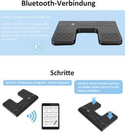 Bluetooth Page Turner Pedaal - Bluetooth voetschakelaar 6 modi voor tablets smartphones oplaadbaar stil live optredens concerten opnamestudio's instrumenten spelen of prompten — thumbnail 2