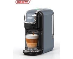 HiBREW H2B Koffiemachine - 5-in-1 - Voor Capsules en Gemalen Koffie - Grijs
