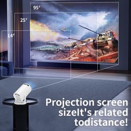 Mini Projector - Draagbare Projector - 1080p High Definition - Wifi Verbinding - Voor Thuisgebruik — thumbnail 3