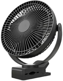 GELLDG 8 Inch Tafelventilator - Clip Ventilator met 360° Rotatie - 3 Snelheden - Geschikt voor Kantoor, Thuis en Reizen - Kunststof - Compact en Verstelbaar — thumbnail 1
