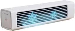Ryoudavell - Bladeloze Torenventilator met Afstandsbediening - USB Oplaadbaar 4000mAh - 3-in-1 Wandmontage & Tafelventilator - Stille Mini Bureauventilator met 60° Oscillatie - Wit — thumbnail 1