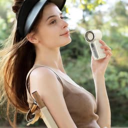 LISM-Mini handventilator, 16900 toeren per minuut, hoge snelheid, een onmisbaar item Geschikt voor de zomer, met led-display, USB-oplaadfunctie, met snoer Geschikt voor het aanbrengen van make-up, op reis, buitengebruik en als cadeau. — thumbnail 2