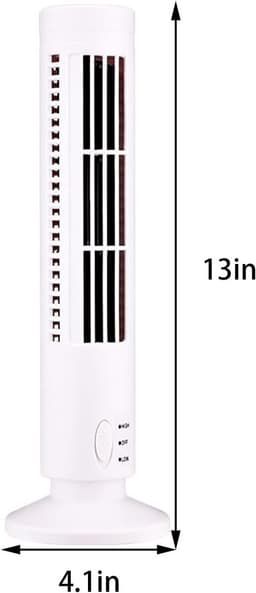 Draagbare luchtkoeler - Mini-koeltorenventilator - Stille werking - Wit - Persoonlijke koeling - USB-desktopairconditioner - Geschikt voor... — thumbnail 4