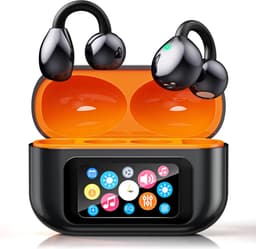 AI Vertaal Oordopjes met Echtzeit Vertaling: 159 Talen & LCD Touchscreen 3-in1 Bluetooth Vertaal Oortjes met 7 Modi, 30 Uur Batterijduur voor Reizen, Zakelijk Gebruik en Studie en Dagelijks Gebruik - zwart — thumbnail 1