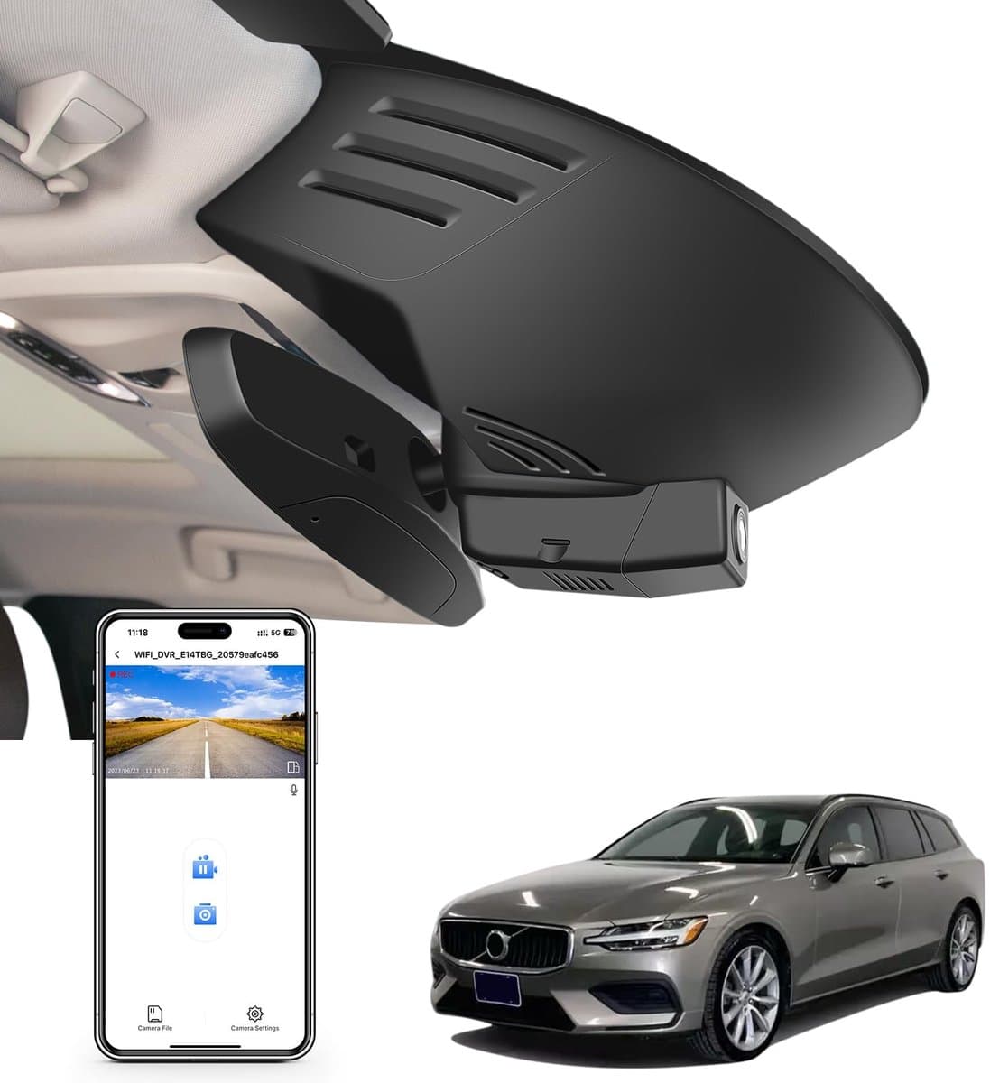Solidchoice - 4K UHD Dashcam met WiFi en G-Sensor voor Volvo — afbeelding 1
