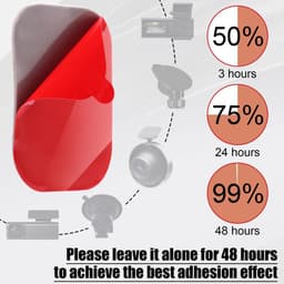 Solidchoice - 10 Stuks Dashcam Adhesive Pads, Hittebestendig, Vierkant — thumbnail 3