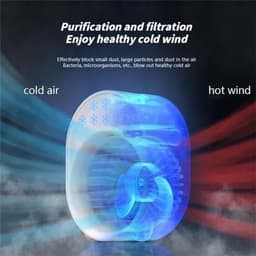 Mobiele airconditioner - Ventilator - 4-in-1 draagbare desktop aircooler - USB oplaadbare luchtkoeler met waterverneveling - 3 windsnelheden - LED Verlichting - geschikt voor slaapkamer - auto - caravan en camping - sproeistanden — thumbnail 5