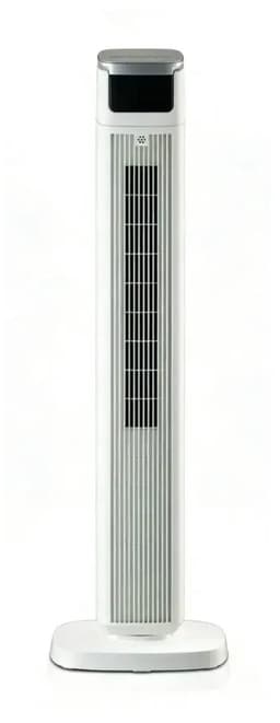 Torenventilator - Silent Design - 45W En 39dB - 109cm - Staande Ventilator met Afstandsbediening - Timer - 3 snelheidsstanden - Tower Fan - Wit — thumbnail 2