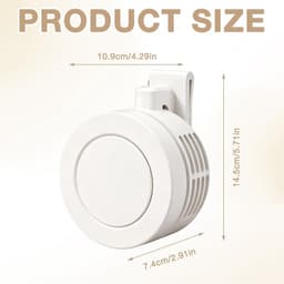 Mini Ventilator - Clip-On Ventilator - Handventilator - 3 Snelheidsinstellingen - Nekventilator - Oplaadbaar via USB - Portable Clip Fan - Stille Ventilator - Tafelventilator Waaier Handwaaier - Ideaal voor op reis, kamperen of reizen - Wit — thumbnail 3
