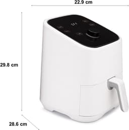 QORA® Mini airfryer - Airfryer - Airfryer klein - Wit - 22cm x 28cm x 27cm — thumbnail 2