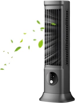 Torenventilator, verstelbare bureauventilator met 3 snelheden, snelle koeling, stille werking, draagbare ventilator zonder bladen, torenventilator voor op het bureau — thumbnail 1