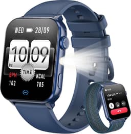 Blackview R30Max- Smartwatch Heren en Dames | Bellen en Gebeld Worden | 1,91 inch smartwatch | meer dan 100 sportmodi | slaapmonitor | hartslagmeter | SpO2 | Geschikt voor iOS en Android | Blauw — thumbnail 1