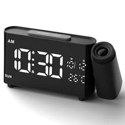 Yuconn wekkerradio met Projectie - Projectiewekker - Dubbel Alarm - Dimbaar — thumbnail 1
