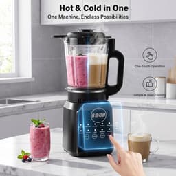 Staande mixer - Soepmaker - Warme maaltijden maken - 12 automatische programma's - 17 liter kan - Wit — thumbnail 2