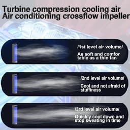 Originele draadloze wandventilator met 3 snelheden | Stil en draagbaar | geschikt voor wandmontage, ideaal voor keuken | slaapkamer en kantoor | grijs — thumbnail 2