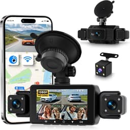 SnelShoppen - 360 Graden 4-Kanaals Dashcam Auto met Wifi Video Opname, Full HD Beeldkwaliteit, Nachtzicht, Beweging Detectie, Ideaal voor Auto en Reis — thumbnail 1
