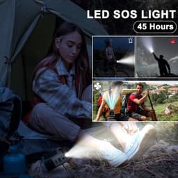 Tailleventilator – 10000 mAh Draagbare Ventilator – Krachtige Luchtstroom – LED Lamp & Powerbank – Met Stalen Clip – Zwart/Grijs — thumbnail 3