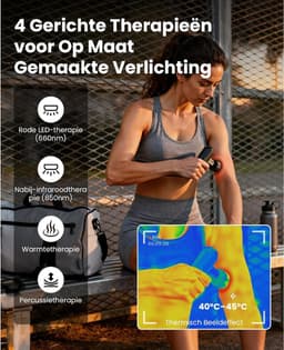 SnelShoppen - Ultra Klein Massagepistool met Infrarood Warmte - Draagbare Mini Massager voor Diep Weefsel Spiermassage - Stil Percussie Massage Pistoo — thumbnail 3