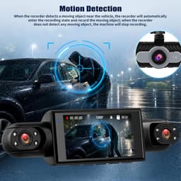 SnelShoppen - SIXTOP 4 camera's dashcam 360° rondomzicht auto DVR - 1080P Full HD, 3 inch IPS-display, nachtzicht, bewegingsdetectie, loop-opname & ac — thumbnail 2