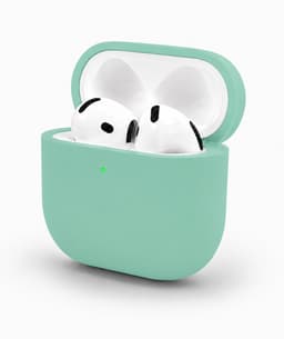 Enluxe Case geschikt voor Airpods 4 / 5 - Mint Groen - Premium Siliconen Hoesje, Valbescherming & Spatwaterdicht, Draadloos Opladen Compatibel — thumbnail 1