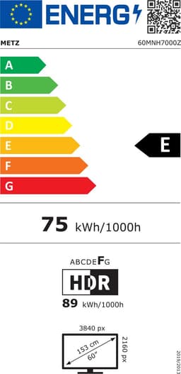 METZ QD-MiniLED 60MNH7000Z, Dolby Vision & Atmos, HDR10+, Brightness Booster, Full Array Local Dimming, 60Hz, HSR Refresh Rate Boost, VRR, HDMI 2.1, Google TV — thumbnail 2