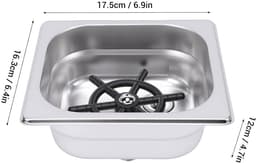 Automatische Glas Spoeler - Bekerwasser Keuken - Snel Bekers Reinigen - Hogedruk Reiniging - 17.5 cm - Zilver — thumbnail 3