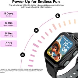 DOOGEE Anyscene S3 4G - GPS Horloge Kind - Smartwatch Kinderen - Video oproepen - Android OS - 1,72" inch HD Scherm - 2GB+16G - 900mAh - GPS/LBS/WiFi Locatie - Hartslag & Bloeddruk Monitor - IP68 Waterdicht - Geschikt voor iPhone en Android - Zwart — thumbnail 2