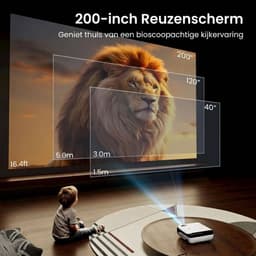 SP® Mini Beamer - Mini 4K-projector - Verbeterde Draagbare Projector - Wit - 21cm x 18cm x 10cm — thumbnail 5