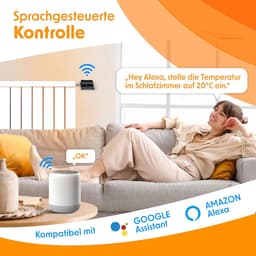 Slimme Wifi Radiatorknop Thermostaat met App & Spraakbesturing - Energiebesparend & 6 Adapters — thumbnail 5