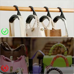 10 stuks handtas, kleerhangers, haken, kast, handtassenhouder, kledingkast PP handtashaken, opberghandtas, tashaken voor hangende rugzakken, schooltas, sjaal, riem — thumbnail 3