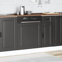 Vaatwasserpaneel - Frontpaneel Keuken - Keuken Upgrade - Duurzaam Hout - 60x67cm - Zwart — thumbnail 3